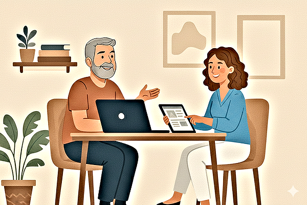 Illustration symbolizing clear, jargon-free communication in web design